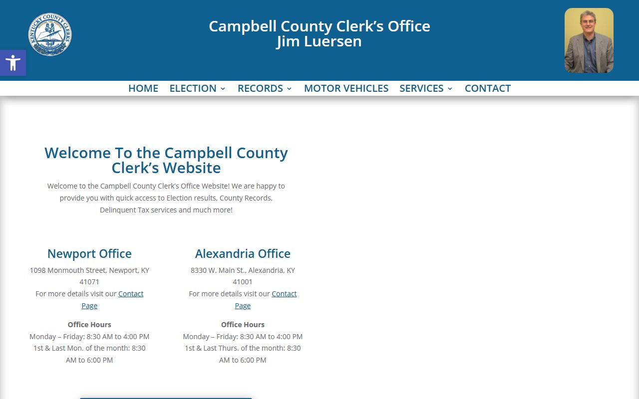 Campbell County marriage probate and county clerk records homepage